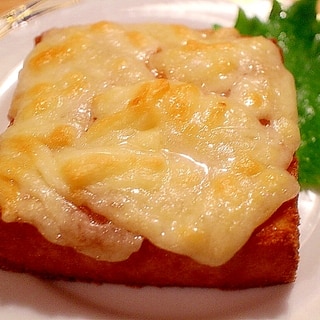 【簡単おつまみ・簡単おかず】厚揚げの梅チーズ焼き
